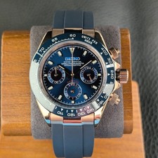 SEIKTONA  BLUE Rose Gold Chronograph  VK63 Me...