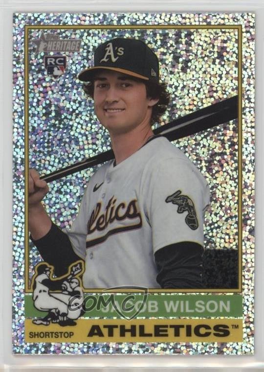 2025 Topps Heritage Chrome Silver Sparkle Refractor Jacob Wilson #15 Rookie RC