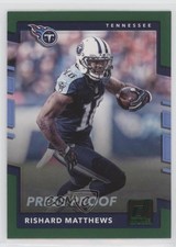2017 Panini Donruss Press Proof Green Rishard Matthews #165 9mb
