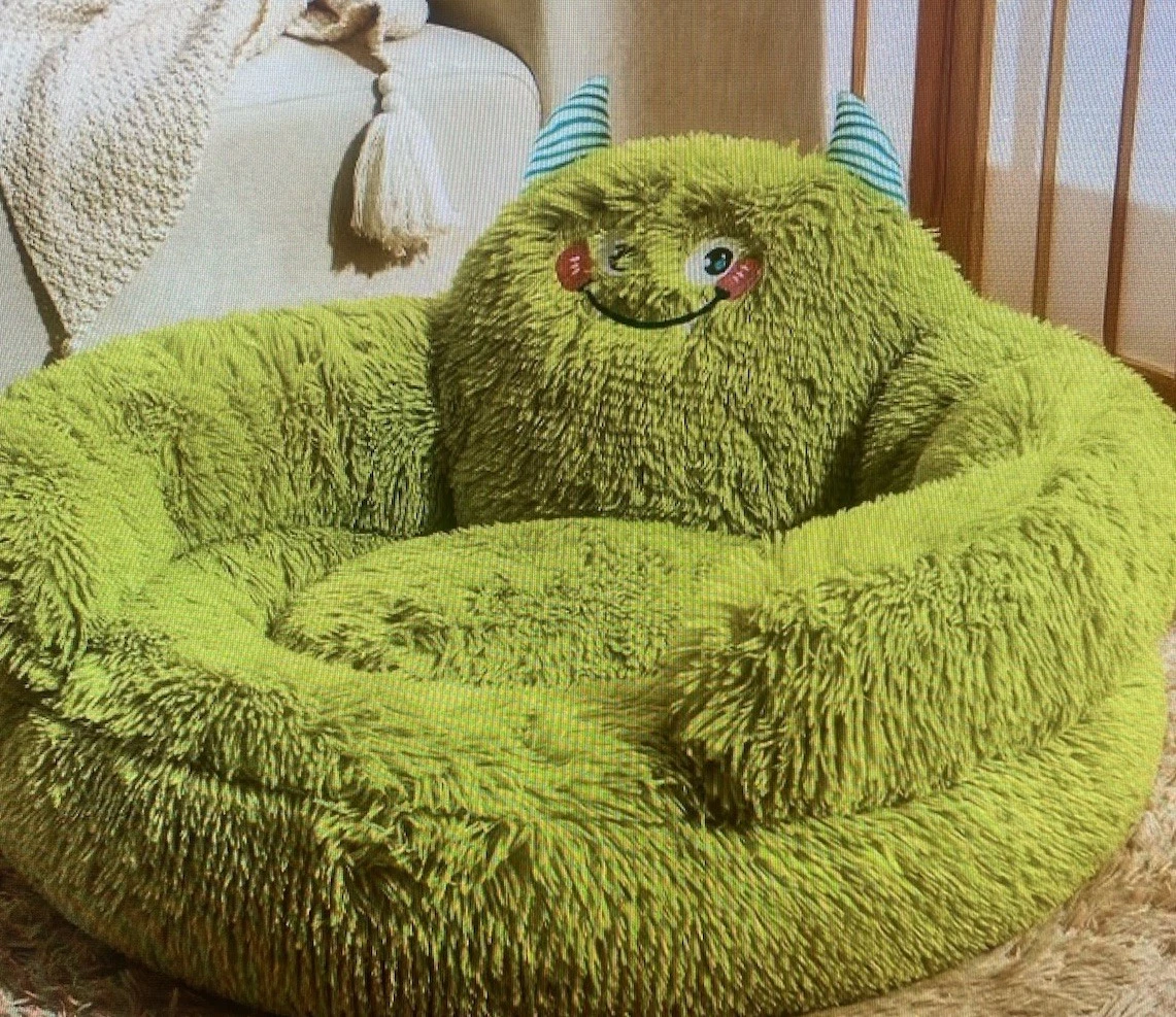 Jiupety Calming Dog & Cat Bed - Anti-Anxiety Donut, Cozy, Small Pets, 27"x27"x14