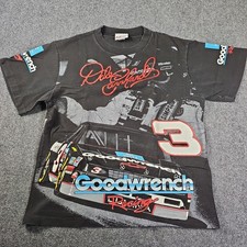 Vtg 90s Dale Earnhardt All Over Print T shirt AOP Single Stitch Large USA Made