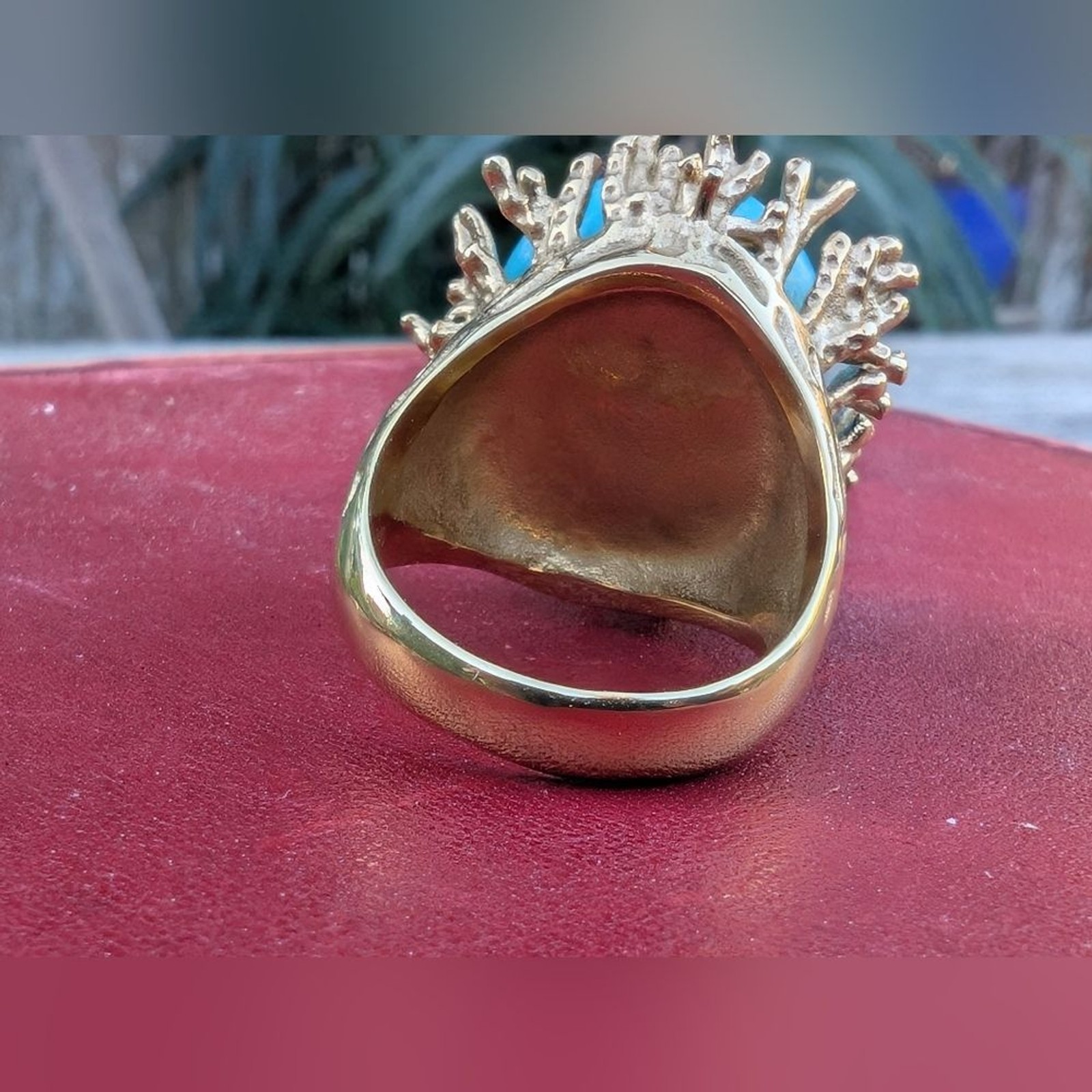 Plunder Gold and Blue  Statement Ring - image 8