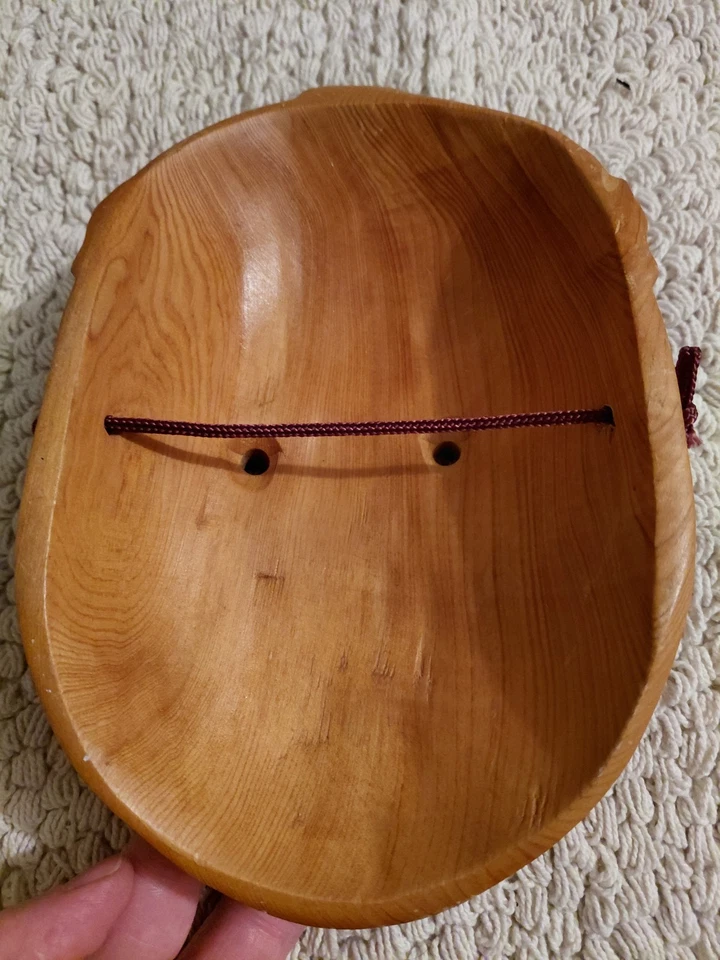 Máscara HYOTTOKO de madera japonesa vintage NOH cómic dios arte popular decoración regalo Foto 2 de 4