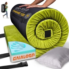 Gaialoop Thick Memory Foam Camping Mattress Sleeping Pad [Car/Tent/Cot] 3'' P...