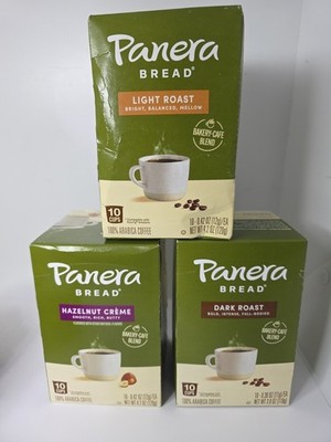 Panera Bread Light/Dark Roast Coffee &Hazelnut  30 K - Cup. Exp.8/26