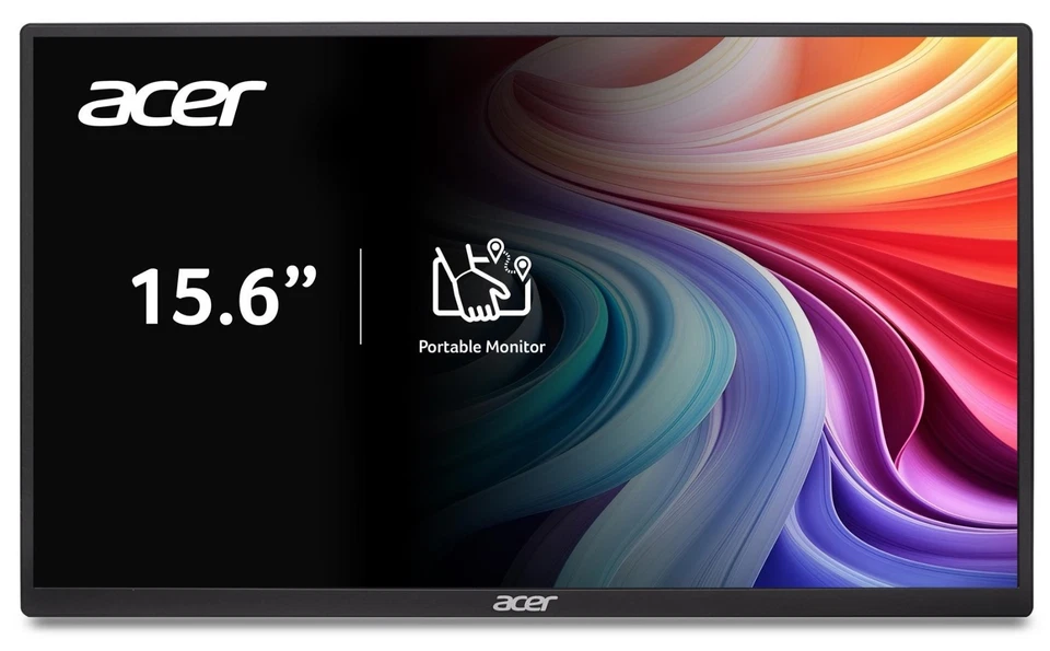 Acer 15.6" Portable Widescreen LCD Monitor 1920×1080 Mini HDMI+USB Refurbished - Image 2 of 4