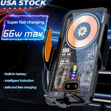 66W Fast Wireless Car Charger Automatic Clamping Mount Air Vent Phone Holder New