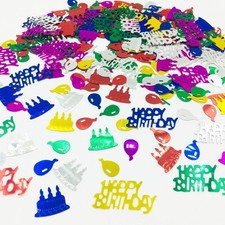Happy Birthday Confetti Sprinkles Table Scatters For Birthday Party Decoratio...