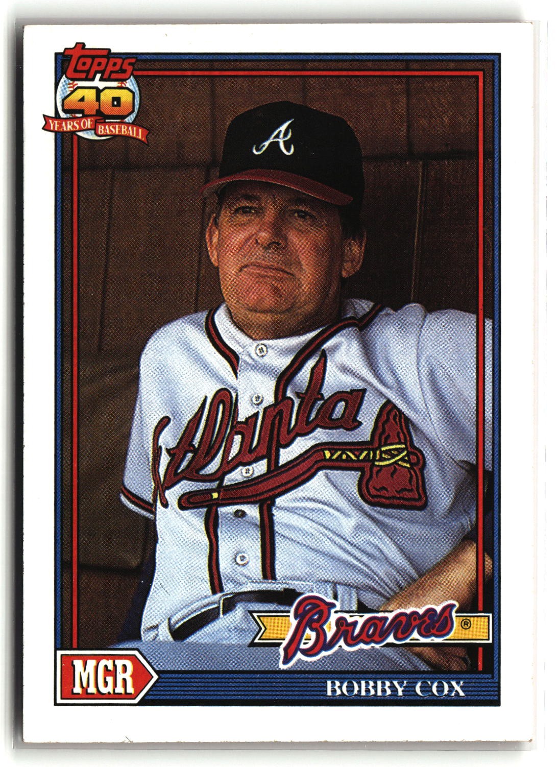 Bobby Cox 1991 Topps #759