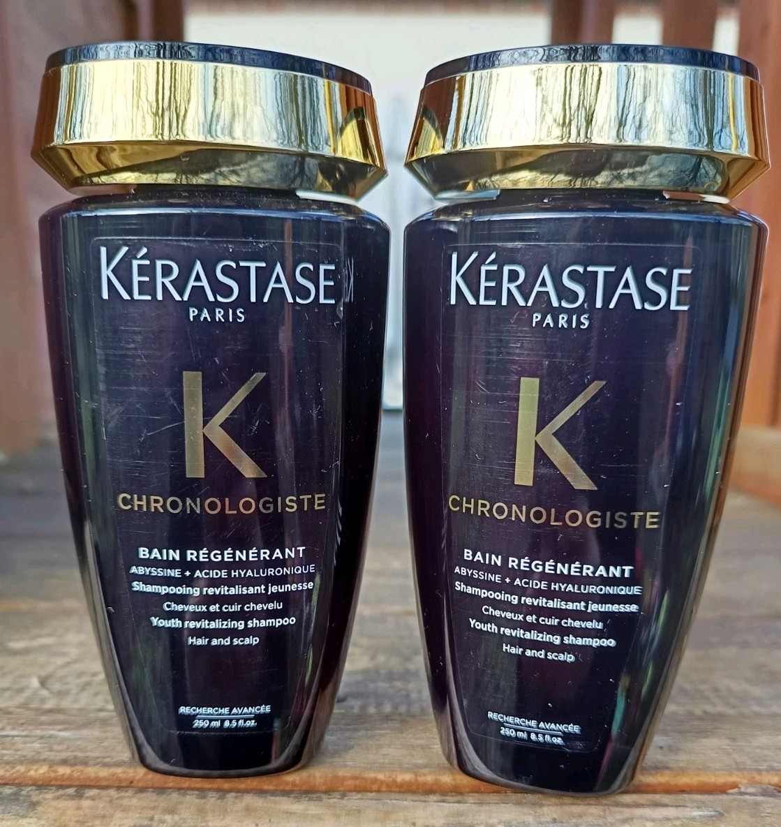 Bain Régénérant Kérastase Chronologiste 2x250ml pour réparer les cheveux ternes et fatigués