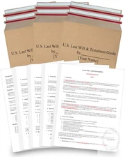 2025 Last Will and Testament Kit (3-Pack) DIY Estate Planning Forms, Lawyer-Prep