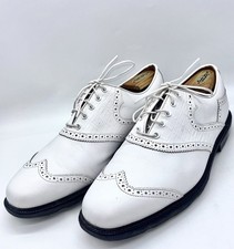 Footjoy Men s Size 11 White Leather Golf Shoes With Shoe Extender