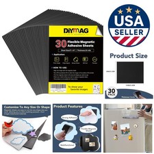 Customize with 30 Magnetic Adhesive Sheets, 8x10 Inch for Crafts & Storage