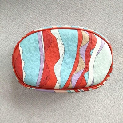 Emilio Pucci Clutch Bag Orange Multicolor All Over Pattern Womens From Japan