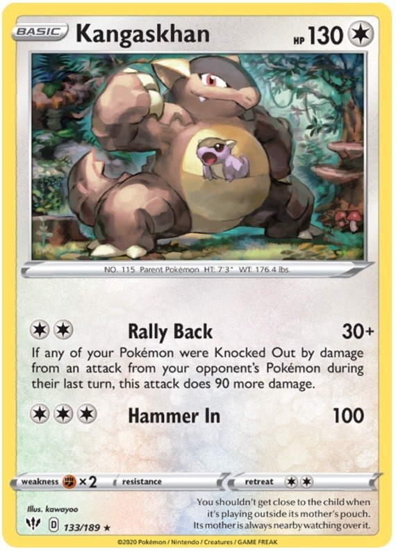 Kangaskhan - 133/189 - Holo Rare - Lightly Played