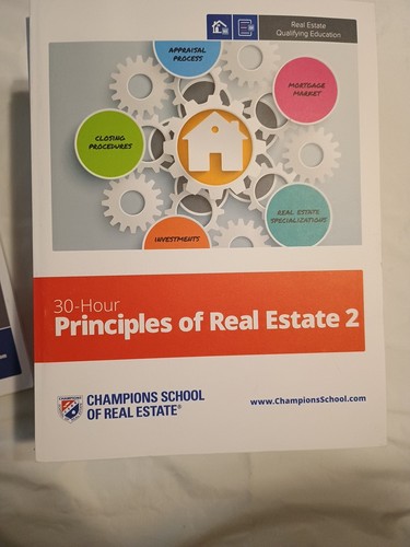 Champions School Of Real Estate 30 Hour Principles 2021 Set Of 8 With Flashcards - Picture 9 of 24