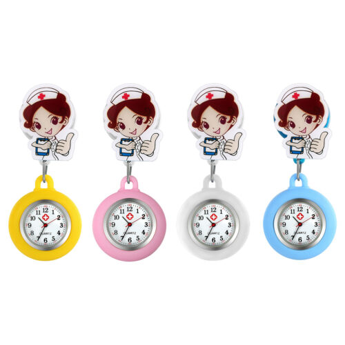 Women Nurse Watch Clip-on Stethoscope Badge Doctor Cute Pocket Clasp Fob Watch - Picture 1 of 17