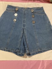 Squeeze Jeans T2K Mini Skort, Women s Size 5/6 Denim, 100 Cotton Vintage EUC