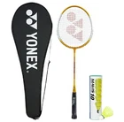 BABOLAT Yonex GR 303 Badminton Racquet with Full Cover and Movis 10 Shuttlecock