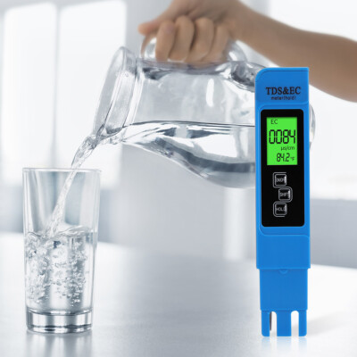 DKSooozs Digitale PH Meter Waterkwaliteit Tester Hydrocultuur Aquarium Zwembad 4-in-1 PH/TDS/EC/Temp ±0.01 PH Nauwkeurigheid TDS Test Pen Reader Waterdicht