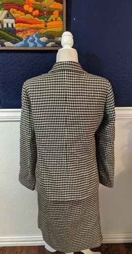 Un Deux Trois 123 Black White 100% New Pure Wool 2 Set Suit France Sz 44 Large L - Picture 8 of 11