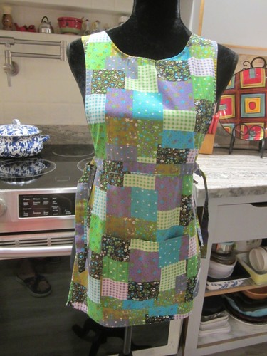 Patchwork "Look" vest apron for Woman - Picture 2 of 5