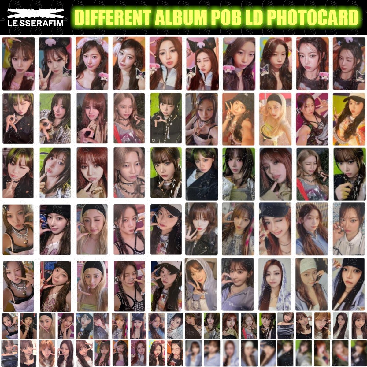 LE SSERAFIM DIFFERENT ポップアップ PHOTO CARD LE SSERAFIM DIFFERENT ALBUM POB LUCKY DRAW OFFICIAL