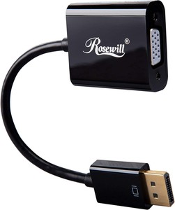 Rosewill CL-AD-DP2VGA-6-BK DisplayPort to VGA Video Adapter Converter - Click1Get2 On Sale