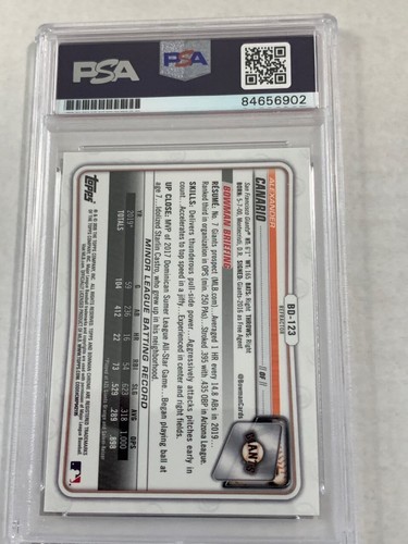 Alexander Canario autograph signed 2020 Bowman Chrome baseball card PSA SLAB# - Picture 2 of 2