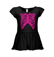 Skeleton Ribcage Neon - Pink Bones Outfit Costume Infant/Toddler Dress