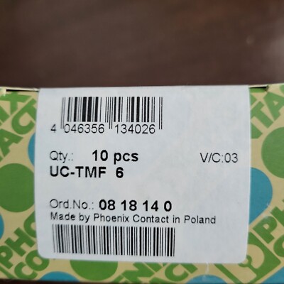 10x Phoenix Contact 0818140 UC-TMF 6 UNICARD 80 SECTION