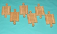 Thomas Wooden Railway Train Engine Track Set of 6 Male Adapters Road