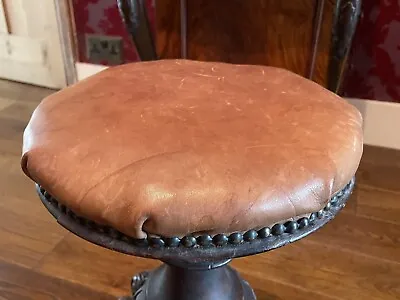 Buy Victorian Mahogany Adjustable Piano Stool With Leather Top