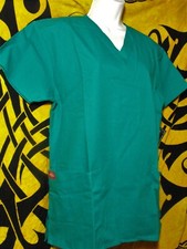 NEW DICKIES PO-004569 UNISEX GREEN MEDICAL UNIFORM SCRUB TOP S