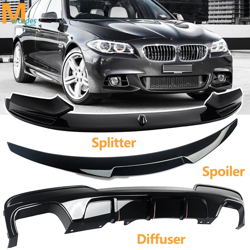 For BMW F10 M Sport 535i 550i M Sport Splitter Spoiler Diffuser Body Kit BLK