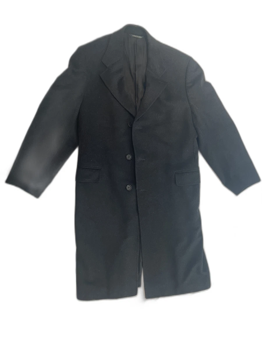 Mens cashmere top overcoat extra long