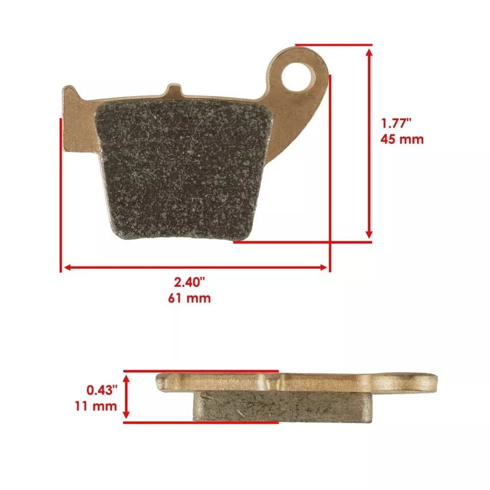 Pastillas de freno delanteras y traseras sinterizadas para Honda CRF450 CRF450R 2002 2003 2004-2020 Foto 3 de 4