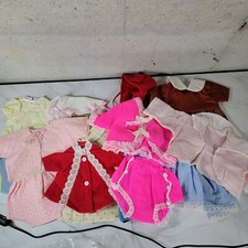 Vintage Doll Clothes Lot Pieces Mixed Sizes Good to Fair Condition