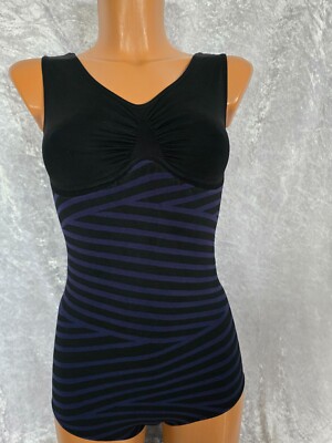 Schlankstütz Shape Badeanzug, UBF-PU - Biarritz, Schwarz-Blau - M 38 40 - SK 2