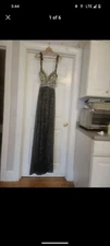 Beautiful Prom Dress Black Sequend Evening Gown  Size 5 With Tags Sean Couture 