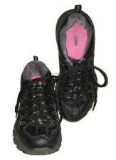 Skechers Encore Womens Fresh Start Black Silver Walking Shoes Size 8 (11835)