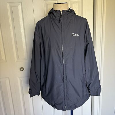 Men s Hooded Rain Wind Jacket XL Port Authority Quiet Man Coat  Zip Up