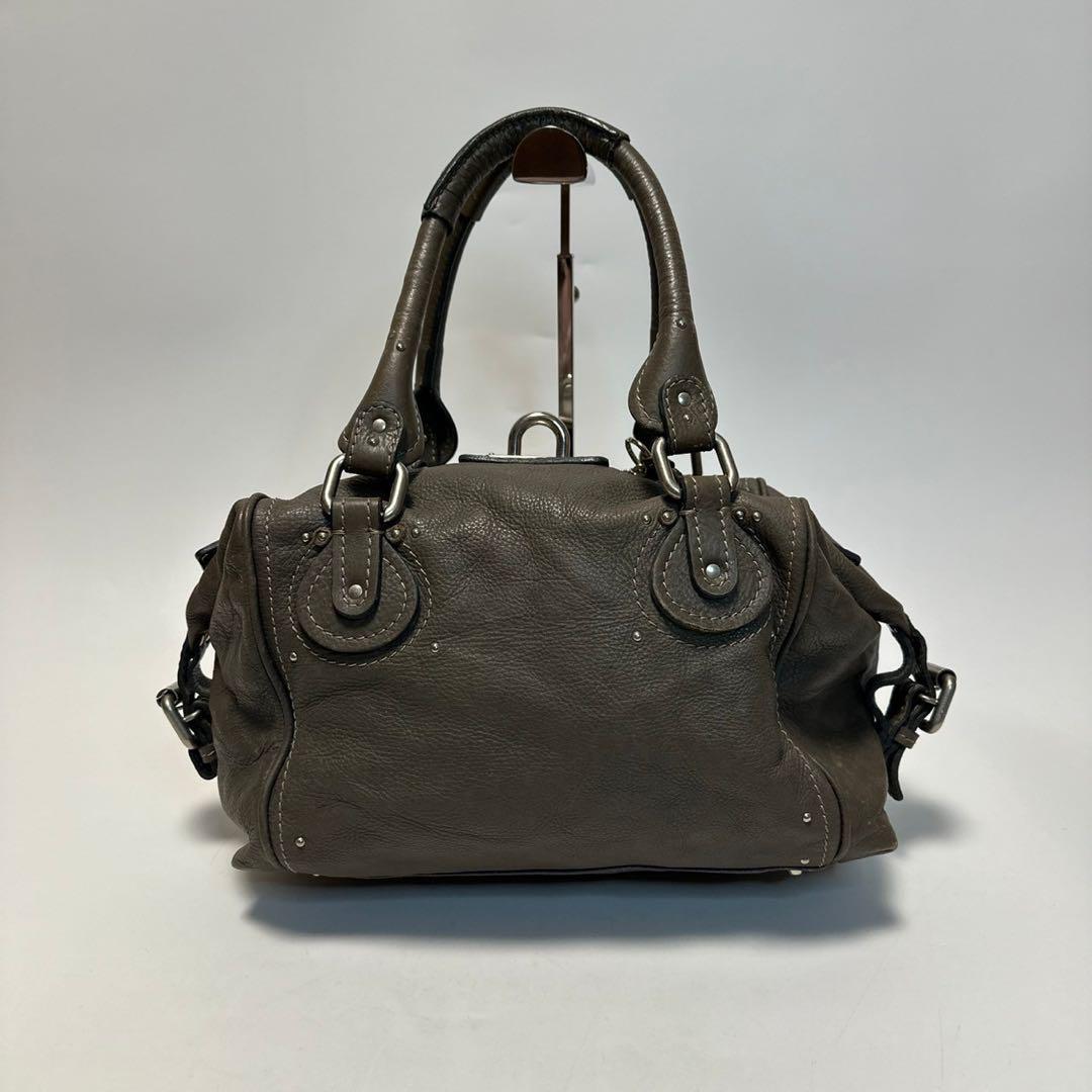 Chloe Paddington Handbag Black Leather Gold Padlock Key
