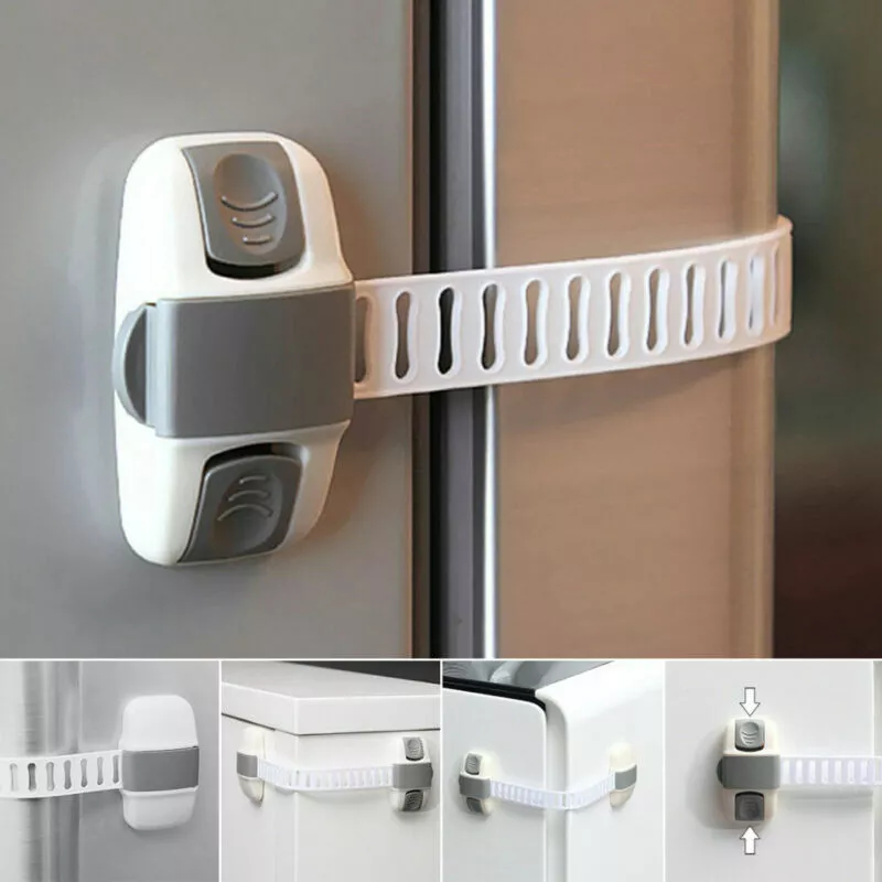 Baby Safety Child Lock Adjustable Fridge Guard Refrigerator Cabinet Door  Latch