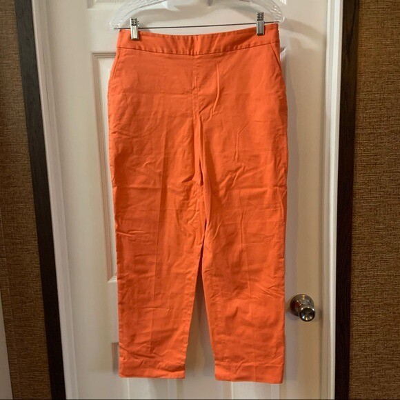 Pendleton Orange Side Zip Cropped Ankle Pants siz… - image 1