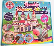 Brand NEW Sparkly Unicorn World 3D Diamond Studio 5000 Crystal Gem In Case Craft