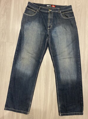 ✨w36✨ SOUTHPOLE black buggy denim Vintage Southpole Jeans Mens 36 34x30 Black Carpenter Baggy