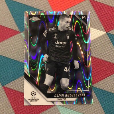 Carte Dejan Kulusevski Topps Finest Neon Green Wave 57/99 – Juventus 2021-22