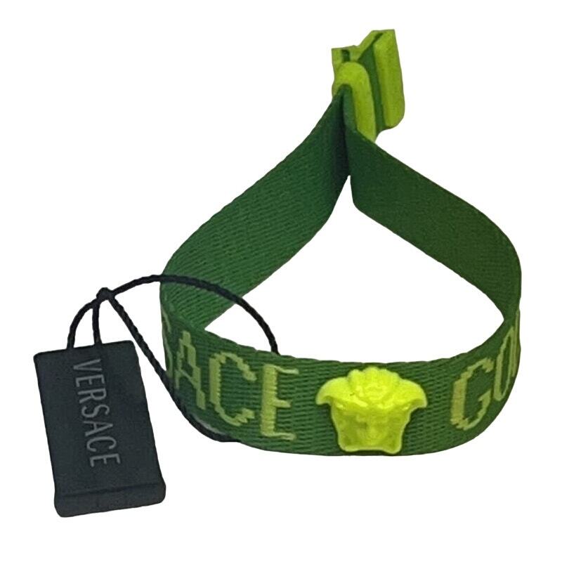 Versace Goddess Medusa Ribbon Bracelet GREEN