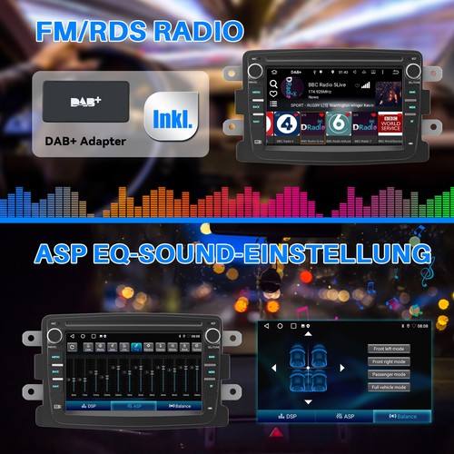 DAB+ Android 14 Carplay Autoradio GPS Navi +Kam Für Renault Dacia Duster Dokker - Bild 12 von 14